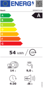 Bosch SMI6ECS12E Teilintegrierter Geschirrspüler, 60 cm, Edelstahl mit Besteckschublade