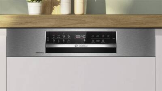 Bosch SMI6ECS12E Teilintegrierter Geschirrspüler, 60 cm, Edelstahl mit Besteckschublade