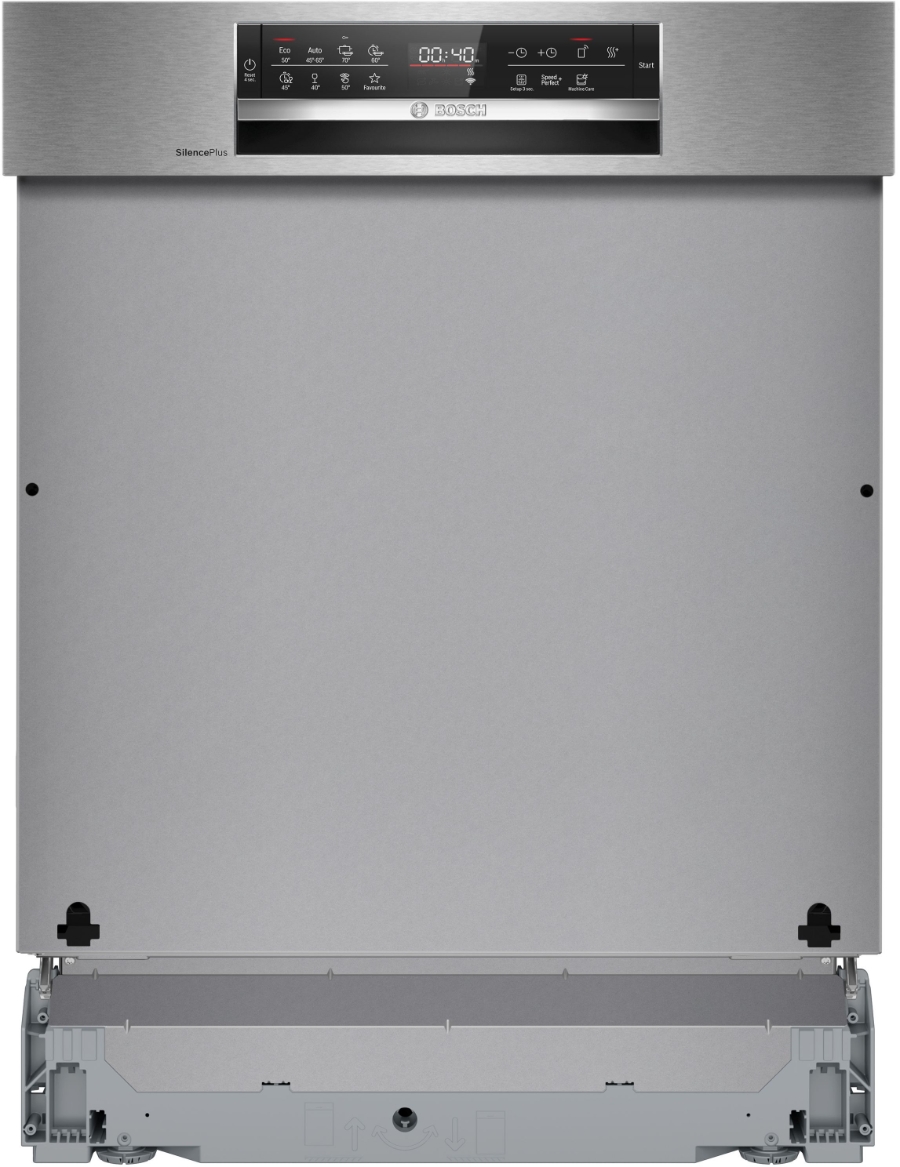 Bosch SMI6ECS12E Teilintegrierter Geschirrspüler, 60 cm, Edelstahl mit Besteckschublade