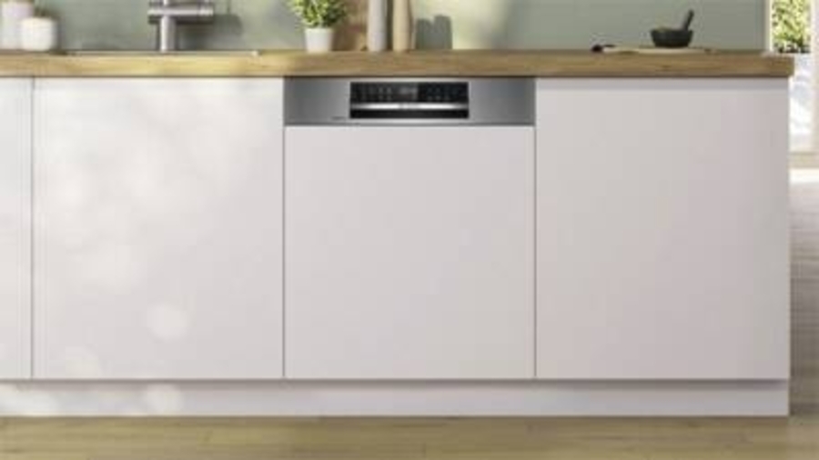 Bosch SMI6ECS12E Teilintegrierter Geschirrspüler, 60 cm, Edelstahl mit Besteckschublade
