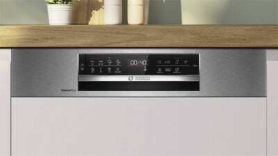 Bosch SMI6ECS12E Teilintegrierter Geschirrspüler, 60 cm, Edelstahl mit Besteckschublade