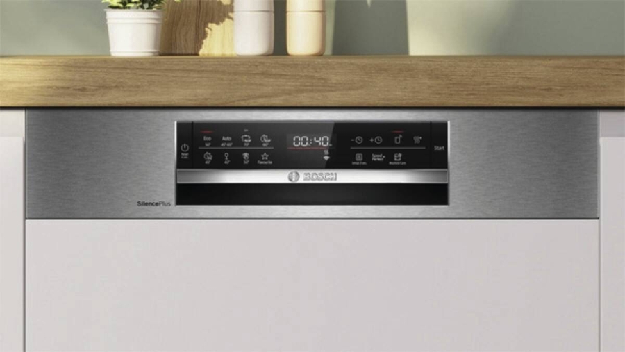 Bosch SMI6ECS12E Teilintegrierter Geschirrspüler, 60 cm, Edelstahl mit Besteckschublade