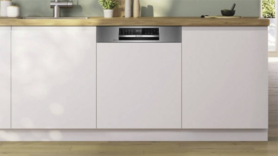 Bosch SMI6ECS12E Teilintegrierter Geschirrspüler, 60 cm, Edelstahl mit Besteckschublade