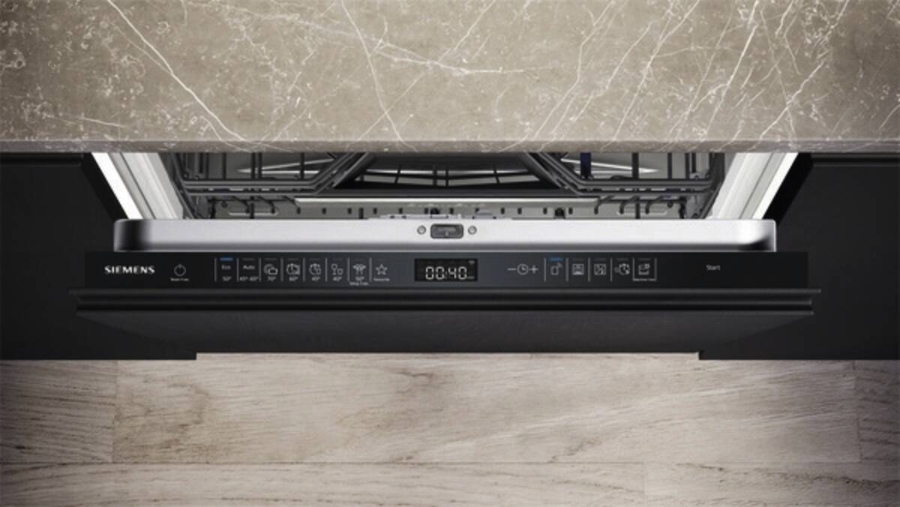 Siemens SX65EX12CE Vollintegrierter Geschirrspüler XXL mit Besteckschublade,TimeLight,EmotionLight,Innenbeleuchtung