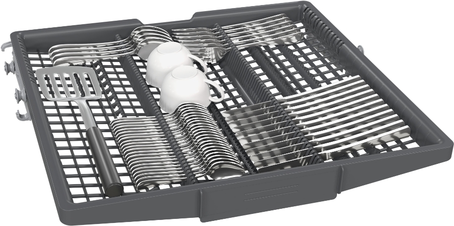 Siemens SX65EX12CE Vollintegrierter Geschirrspüler XXL mit Besteckschublade,TimeLight,EmotionLight,Innenbeleuchtung