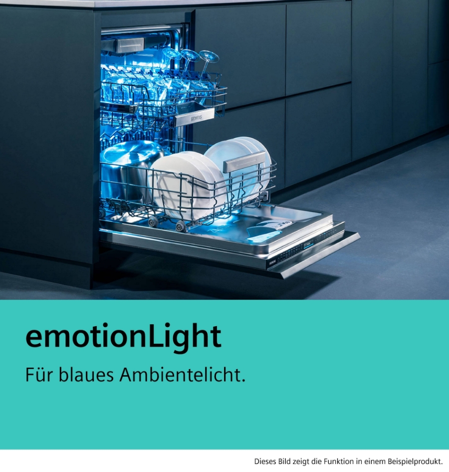 Siemens SX65EX12CE Vollintegrierter Geschirrspüler XXL mit Besteckschublade,TimeLight,EmotionLight,Innenbeleuchtung