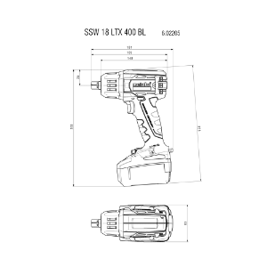 Metabo SSW 18 LTX 400 BL Schlagschrauber inkl. Koffer + 2 Akkus 4.0 602205500