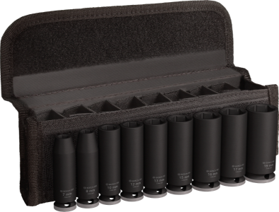 BOSCH Professional PRO Impact Socket Set, 3/8", tief, 9-tlg. 2608003037