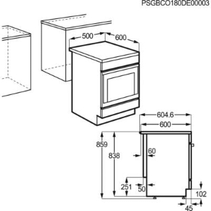 AEG CIB56494BW Standherd Induktion  50cm Breit Weiss