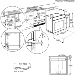 AEG TS6PB51ZAB Einbaubackofen 6000 SenseCook® /AirFry  WiFi-Vernetzung / Pyrolyse – Selbstreinigung /