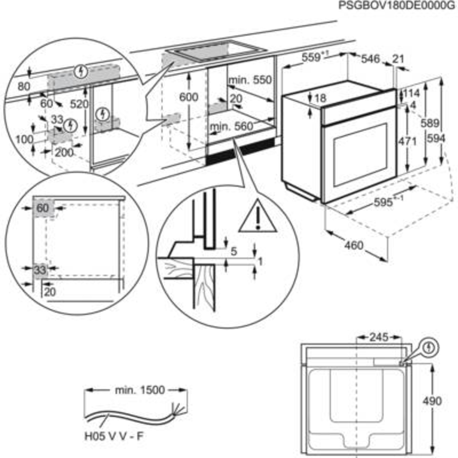 AEG TS6PB51ZAB Einbaubackofen 6000 SenseCook® /AirFry  WiFi-Vernetzung / Pyrolyse – Selbstreinigung /