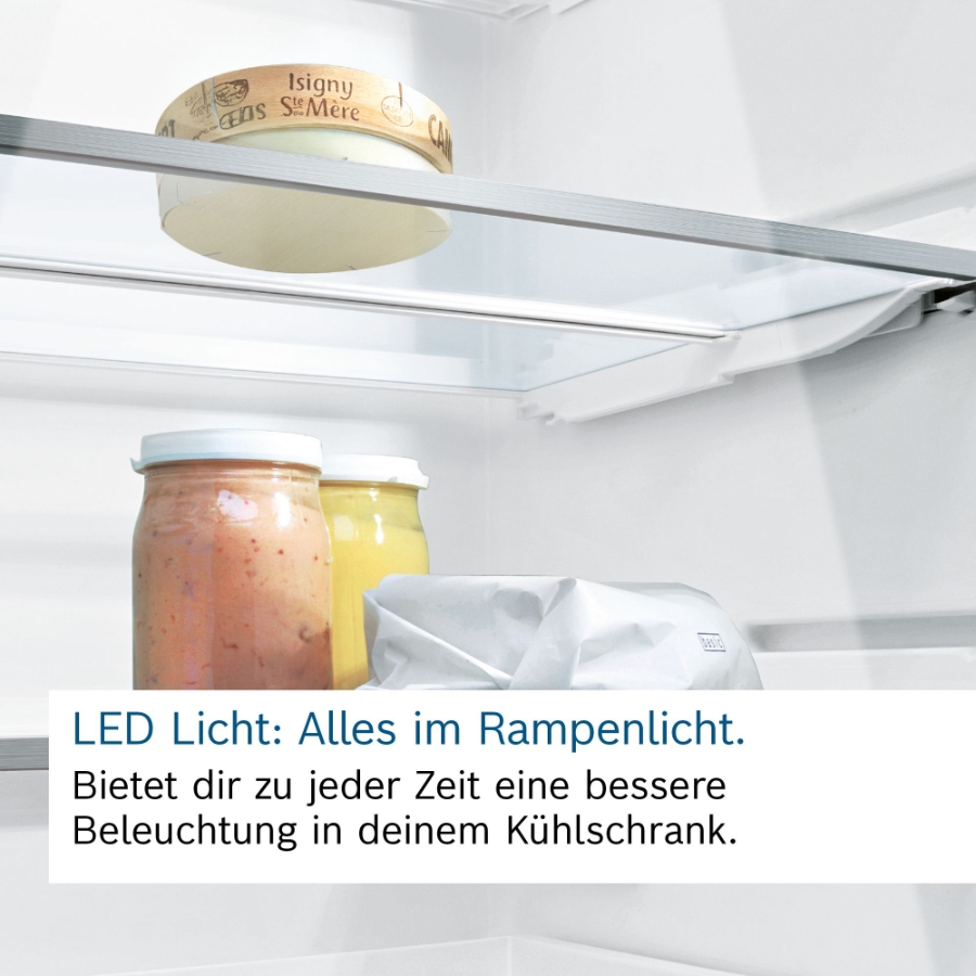 Bosch KIR21ADD1 Serie 6 Einbau-Kühlschrank ohne Gefrierfach, 88cm Flachscharnier mit Softeinzug