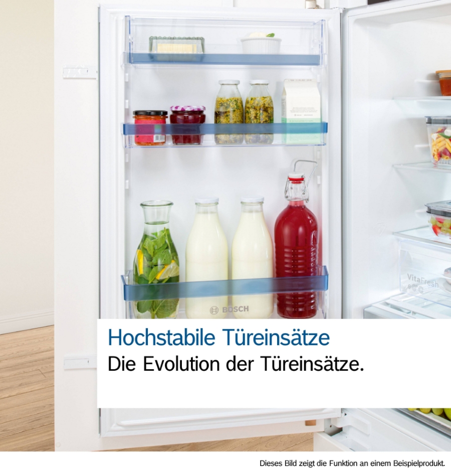 Bosch KIR21ADD1 Serie 6 Einbau-Kühlschrank ohne Gefrierfach, 88cm Flachscharnier mit Softeinzug