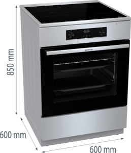 Gorenje GEIT6C60XPG Elektroherd mit Induktionskochfeld  Edelstahl,AirFry,Pizzafunktion