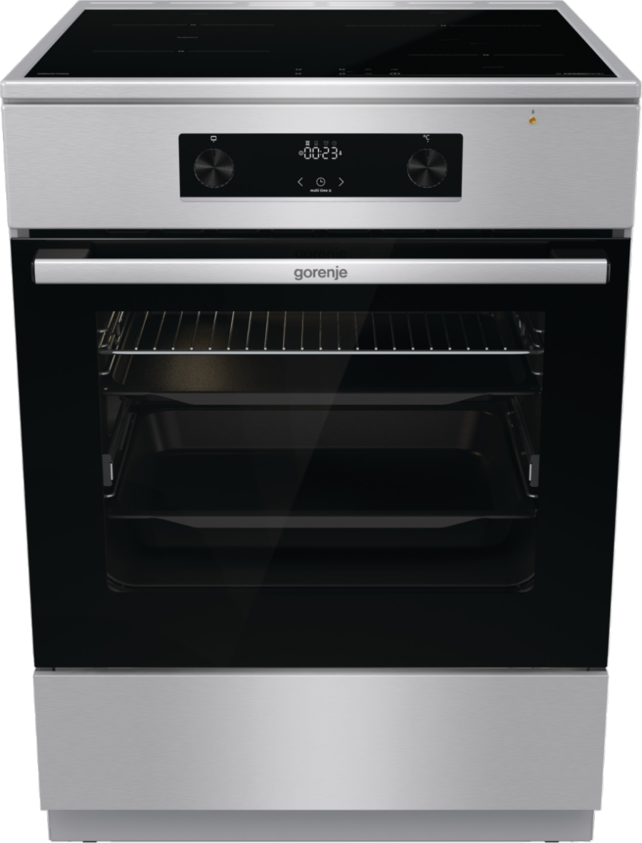 Gorenje GEIT6C60XPG Elektroherd mit Induktionskochfeld  Edelstahl,AirFry,Pizzafunktion