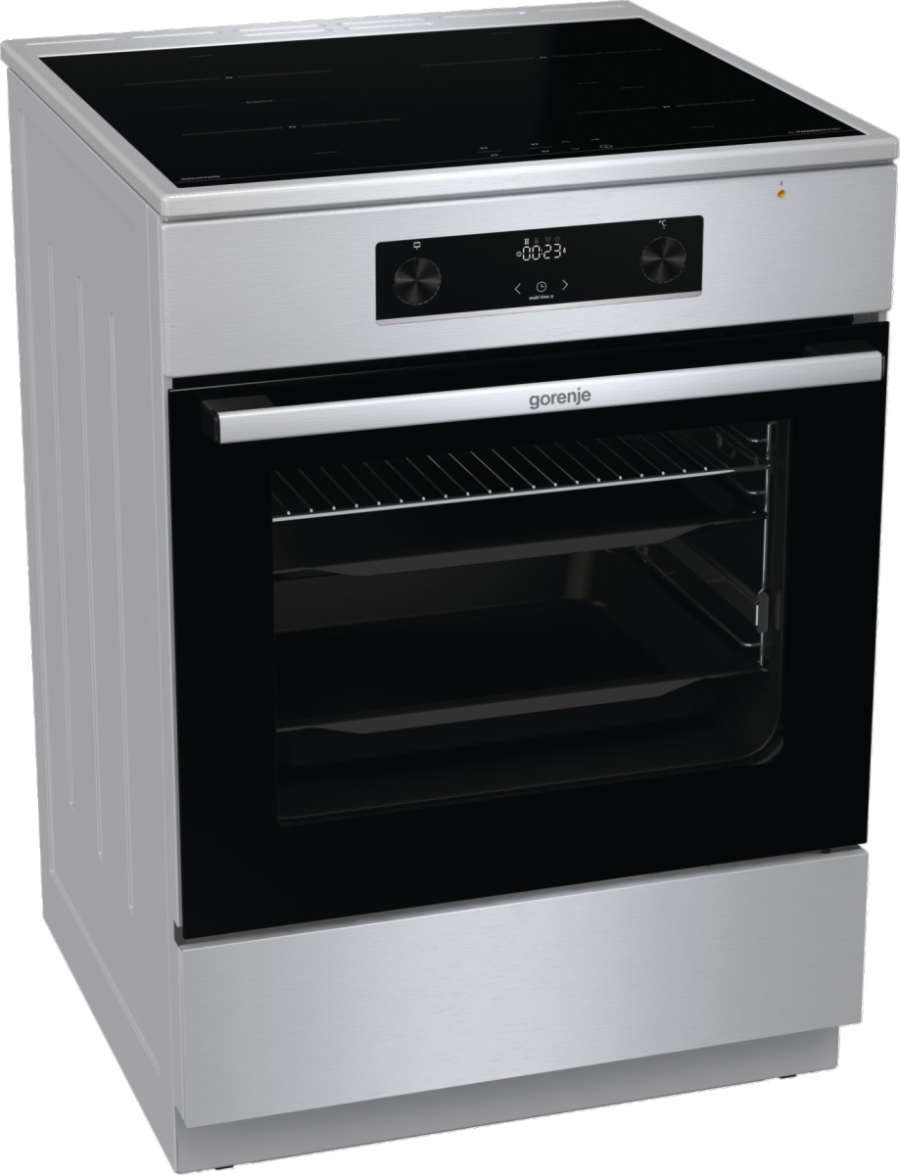 Gorenje GEIT6C60XPG Elektroherd mit Induktionskochfeld  Edelstahl,AirFry,Pizzafunktion