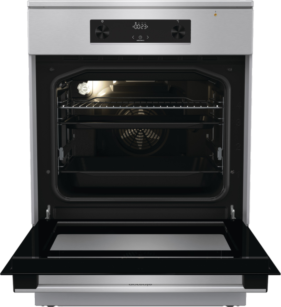 Gorenje GEIT6C60XPG Elektroherd mit Induktionskochfeld  Edelstahl,AirFry,Pizzafunktion