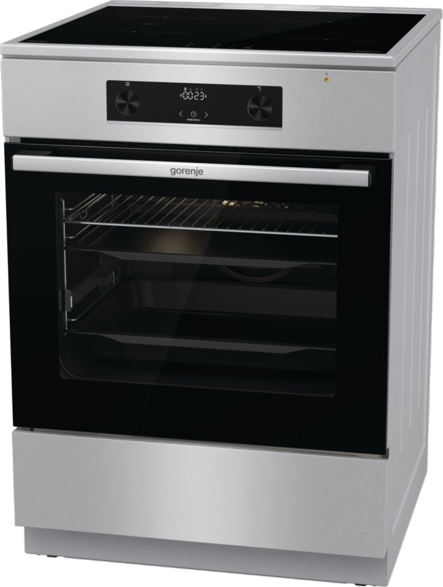Gorenje GEIT6C60XPG Elektroherd mit Induktionskochfeld  Edelstahl,AirFry,Pizzafunktion