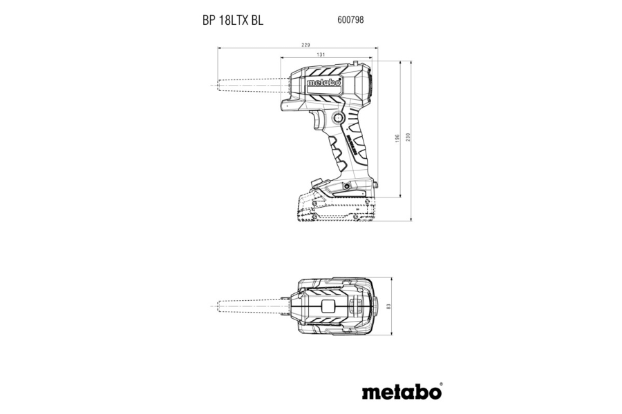 Metabo BP 18 LTX BL Akku-Gebläse solo  ohne Akkupack, ohne Ladegerät