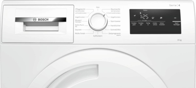 Bosch WTH83VV3 Serie 4 Wärmepumpen-Trockner 8 kg Weiß 