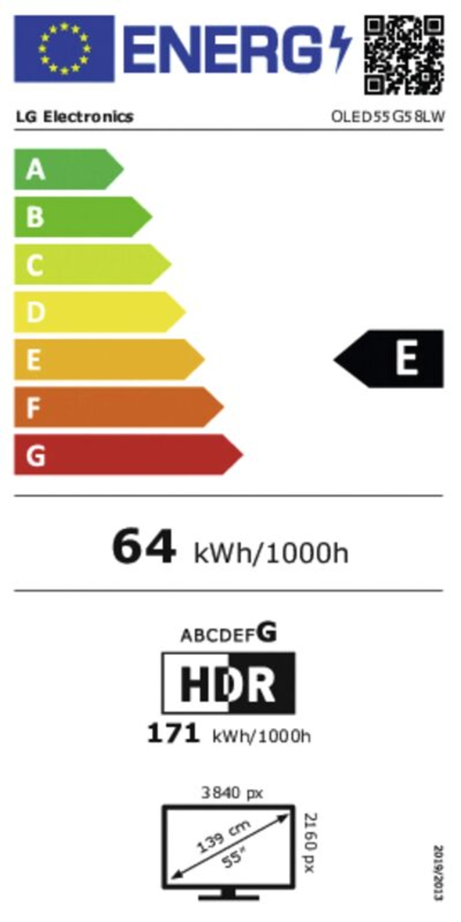LG OLED55G58LW 4K OLED evo Gallery Design Smart TV 