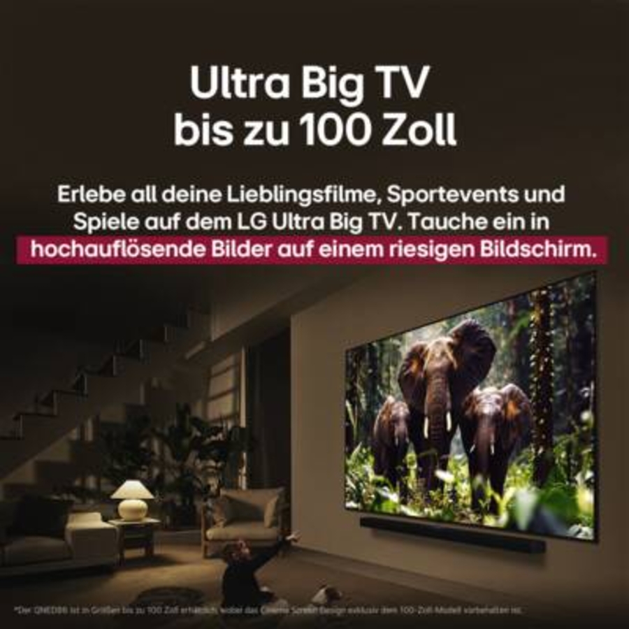 LG 100QNED86A6 4K QNED evo Smart TV, Super Slim Design 