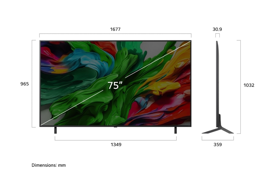 LG 75QNED85A6C 4K QNED evo Smart TV, Super Slim Design 