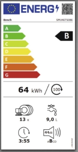 Bosch SMU4ETS08E Geschirrspüler Einbau Unterbau Stahl gebürstet