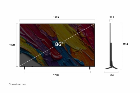 LG 86QNED82A6B.AEU 4K QNED evo AI TV 