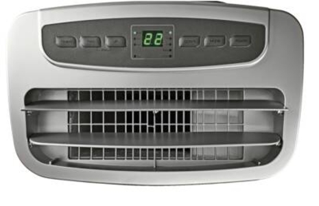 Nedis ACMB2BK12 3-in-1 Klimaanlage, Gebläse und Entfeuchter geeignet für Räume bis 100 m³, Energieeffizienzklasse A