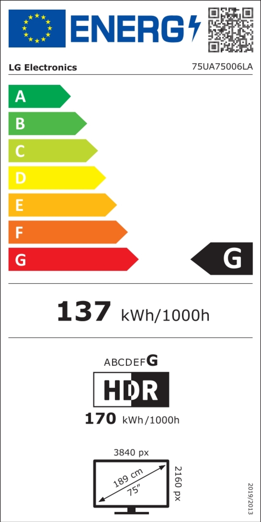 LG 75UA75006LA.AEUQ 4K UHD Smart TV 