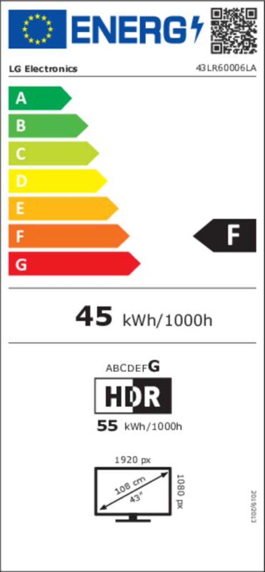 LG 43LR60006LA.AEEQ FHD Smart TV 