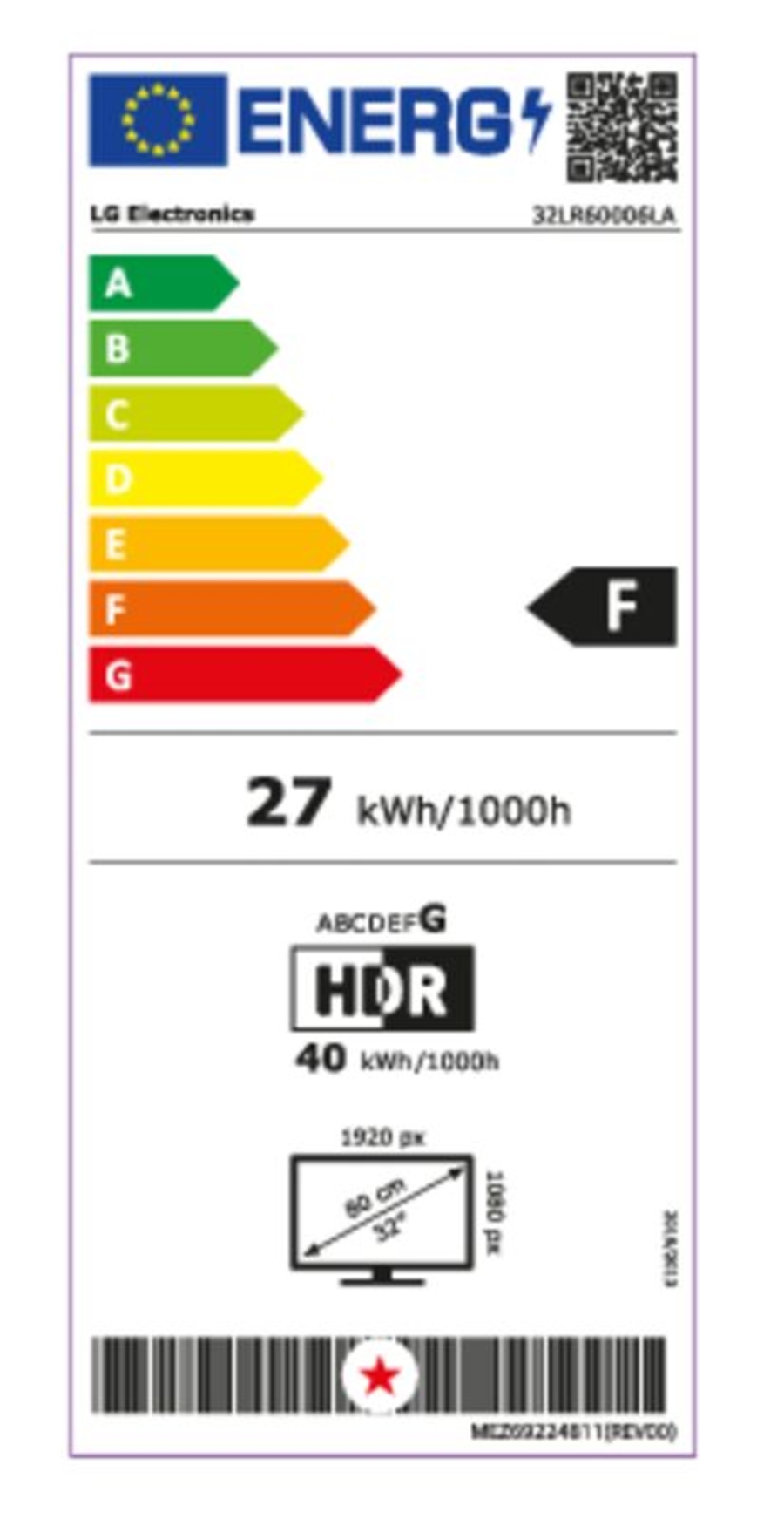 LG 32LR60006LA.AEEQ FHD Smart TV 