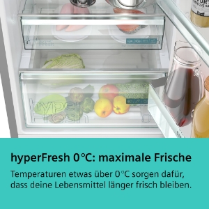 Siemens KG39NEIAF iQ500 Kühl-Gefrier-Kombination mit Gefrierbereich   203 x 60 cm, Gebürsteter Stahl ,Total noFrost