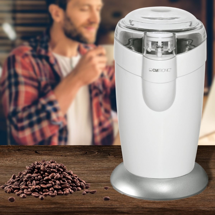 Clatronic KSW 3306 Kaffeemühle weiß beige 
