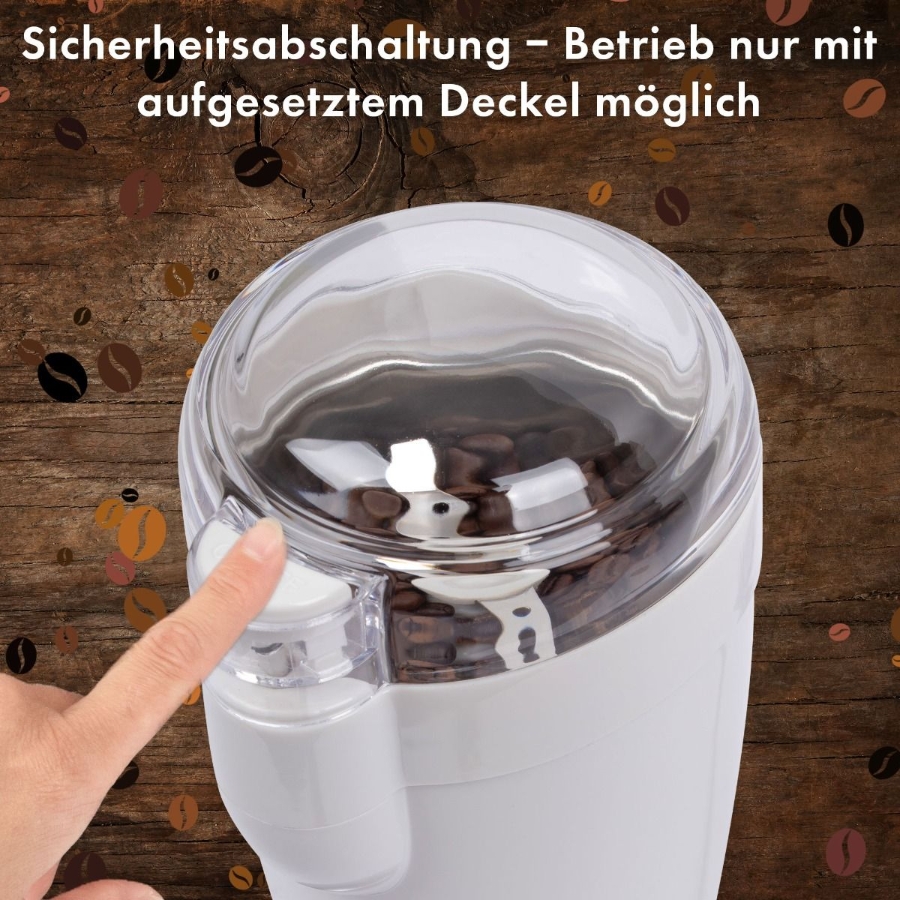 Clatronic KSW 3306 Kaffeemühle weiß beige 