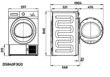 Beko DS843F3G0 Wärmepumpentrockner 8kg Weiss A++