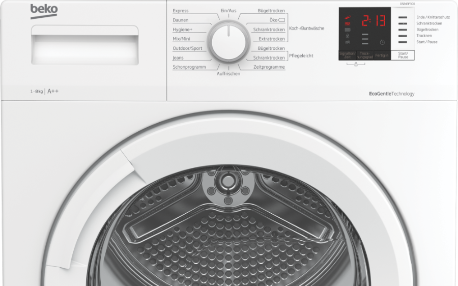 Beko DS843F3G0 Wärmepumpentrockner 8kg Weiss A++