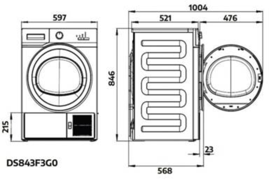 Beko DS843F3G0 Wärmepumpentrockner 8kg Weiss A++