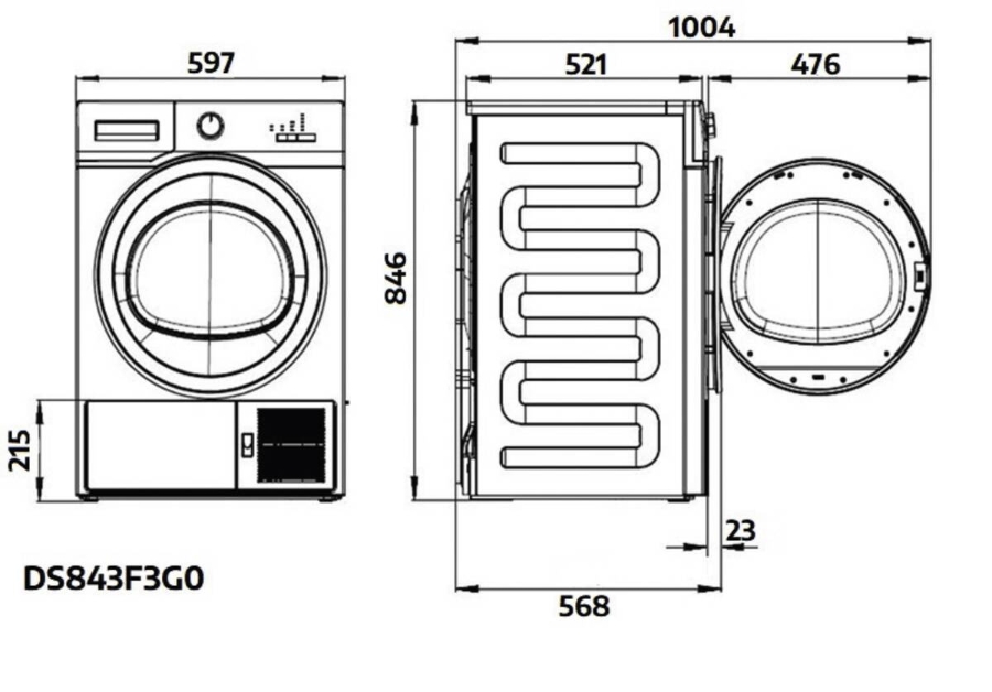Beko DS843F3G0 Wärmepumpentrockner 8kg Weiss A++