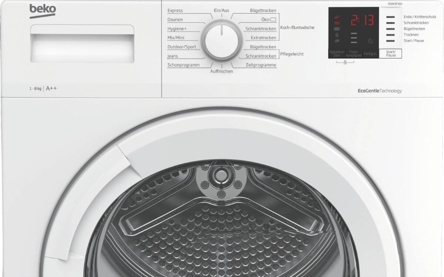 Beko DS843F3G0 Wärmepumpentrockner 8kg Weiss A++