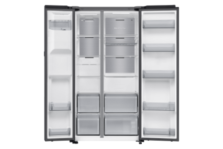 Samsung RS90F64EDFEF Side-by-Side  Premium Black Steel mit AI Home und Festwasseranschluss 