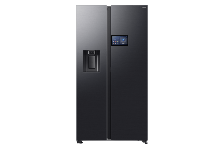 Samsung RS90F64EDFEF Side-by-Side  Premium Black Steel mit AI Home und Festwasseranschluss 