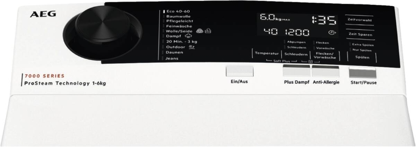 AEG LTR7A70260 Waschmaschine Toplader 6kg 1200 U/min Serie 7000 mit ProSteam®-Technologie