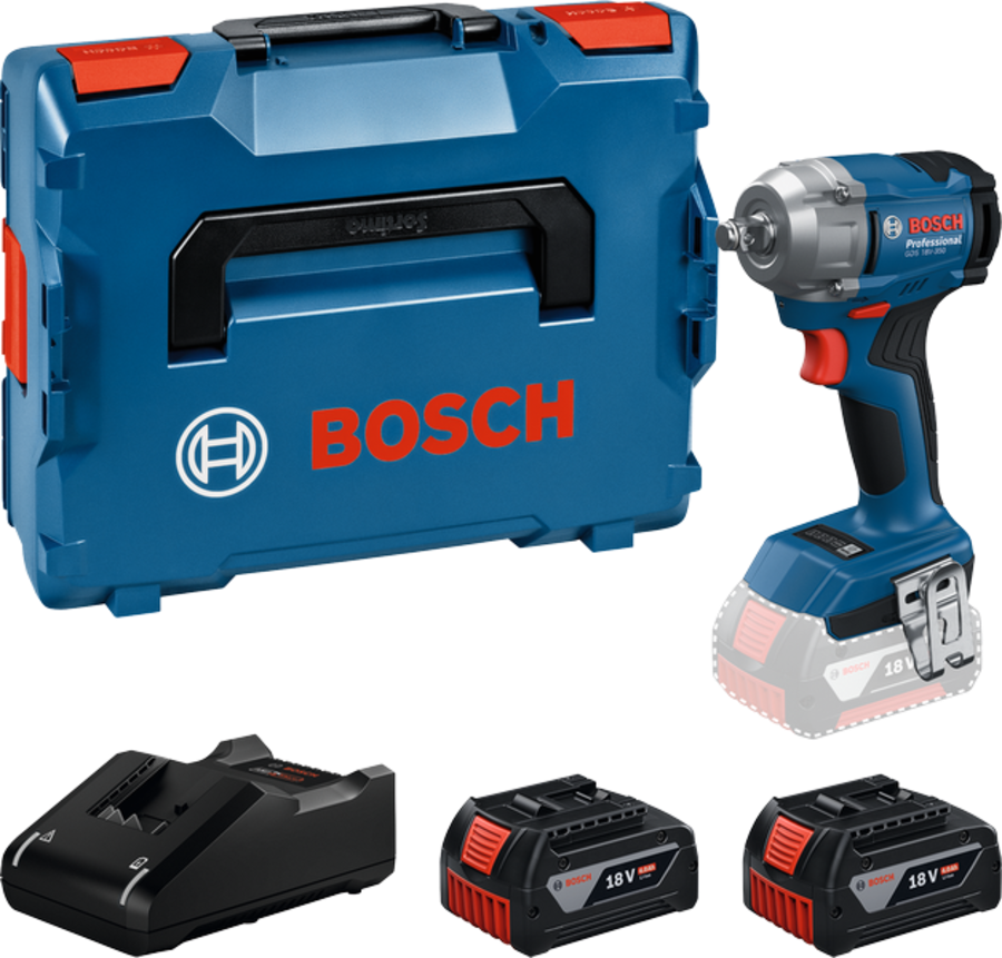 BOSCH Professional GDS 18V-350 Akku-Drehschlagschrauber  mit 2 x Akku GBA 18V 4.0Ah   06019M5022