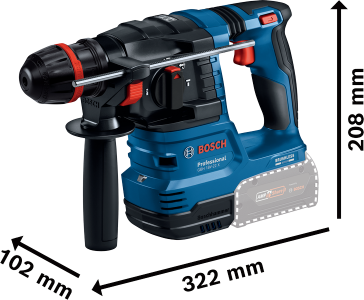 BOSCH Professional GBH 18V-22 X Akku-Bohrhammer mit ONECHUCK  mit 2 x Akku GBA 18V 4.0Ah  0611924001
