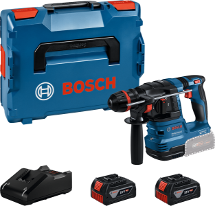 BOSCH Professional GBH 18V-22 X Akku-Bohrhammer mit ONECHUCK  mit 2 x Akku GBA 18V 4.0Ah  0611924001