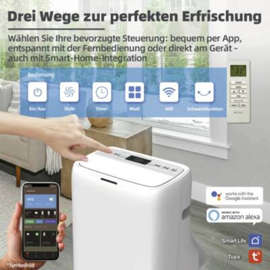 BE COOL BC16KL2501GW Klimagerät 16.000 BTU mit WIFI mobil 