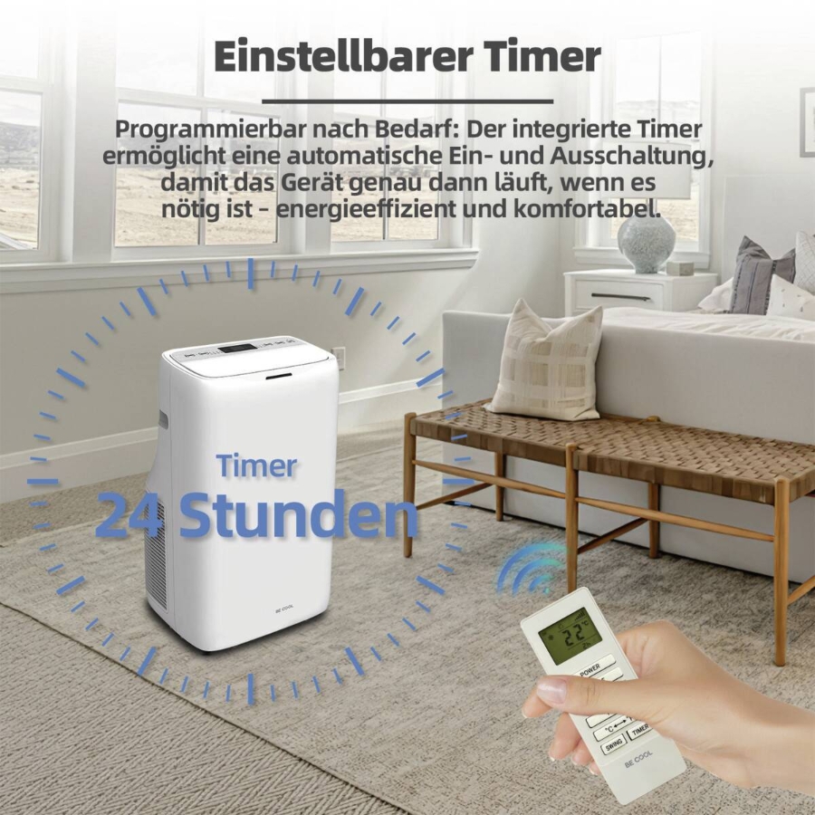 BE COOL BC16KL2501GW Klimagerät 16.000 BTU mit WIFI mobil 