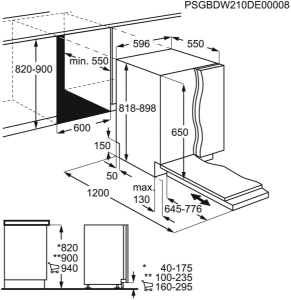 AEG FSK64907Z Vollintegrierter-Geschirrspüler B:60cm 